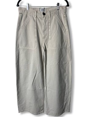 Citizens of Humanity - Ayla Cargo Crop Pale Stone Barrel Wide Leg NWT - Sz 27